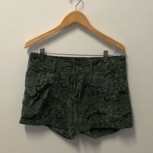 Green Butterfly Flower Print Marmot Shorts